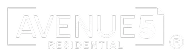 Logo with the text 'Avenue 5 Residential' in a stylized font. Logo
